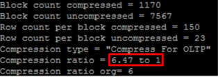 Compression Script output