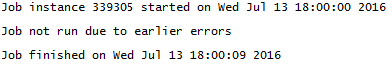 Job error log.